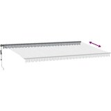 vidaXL Avtomatsko zložljiva tenda z LED antracit in bela 600x300 cm | Shoptok.si