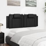  Jastuk za uzglavlje Viana crni 137 cm od umjetne kože | shoptok.hr