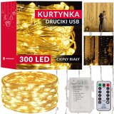  LED svjetlosna zavjesa – 300 lampica, toplo bijela | shoptok.hr