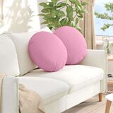 vidaXL Sedežne blazine 2 pcs Roza Ø50 x 19 cm blago | Shoptok.si