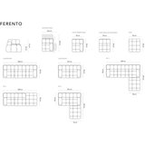 Cosmopolitan Design Temno modra sedežna garnitura 288 cm Ferento – | Shoptok.si