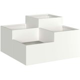 vidaXL Vrtna sadilica Bijela Hladno valjani čelik 100 x 100 x 48 cm | shoptok.hr