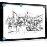AGPTEK LED A4 Risalna Tabla z Nastavljivo Svetilnostjo | Shoptok.si