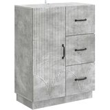  Strani šal Betonsko siva 66 x 34,5 x 87 cm Inženirski les, (5000217190) | Shoptok.si
