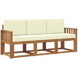  Set vanjskih sofa s jastukom 3 pcs Prirodna i krem | Eponuda.ba