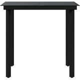  3-dijelni vrtni blagovaonski set s jastucima crni | shoptok.hr
