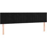 Maison Chic Posteljno vzglavje - Vzglavna omarica 2 kosa črno 90x5x78/88 cm žamet, (22076937) | Shoptok.si