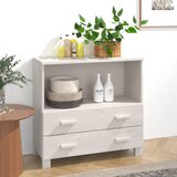 The Living Store Komoda HAMAR bela 85x35x80 cm trdna borovina - Komoda, (21503373) Cene