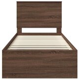  Okvir za krevet s uzglavljem Smeđi hrast 90 x 190 cm | shoptok.hr