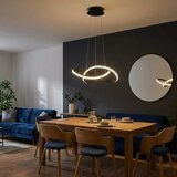  LED prigušiva luster na sajli SALO LED/28W/230V 3000K crna | Eponuda.com
