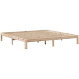 vidaXL Krevet s regalom za knjige bez madraca 200 x 200 cm od borovine | shoptok.hr