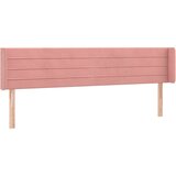vidaXL Vzglavje z ušesi roza 203x16x78/88 cm žamet, (20952769) | Shoptok.si