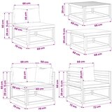  Set sofe 8 kom. Prirodna Čvrsto drvo akacije | shoptok.hr