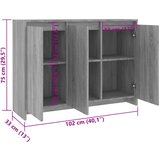  Komoda siva boja hrasta 102 x 33 x 75 cm od konstruiranog drva | Eponuda.ba