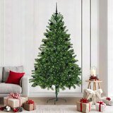 vidaXL Božično drevo med 300 LED z stojalom Zelena 210 cm PE | Shoptok.si