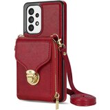 INORCO Ovitek za telefon Crossbody za Samsung Galaxy A52 4G/5G/A52s 5G, PU usnje + TPU držalo za kartico z zadrgo, pokrov s stojalom, (22035987) Cene