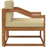  Srednja sofa za van Čvrsto drvo akacije Prirodna - Prirodno i bež Nagnuto | shoptok.hr