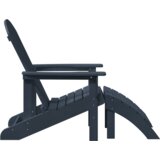 vidaXL Adirondack stoli s nogami 2 kosa mornarsko modra HDPE | Shoptok.si