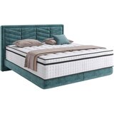 CARRYHOME postelja boxspring 180 cm x 200 cm , tekstil modra | Shoptok.si