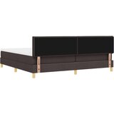 Box Vzmetnica na podnožju z vzmetnico Temno rjava 200x200 cm Tkanina, (22083302) | Shoptok.si