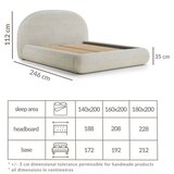 Maison de Rêve Sivi tapecirani bračni krevet s prostorom za odlaganje s podnicom 160x200 cm Maumere – | shoptok.hr
