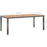  Zunanja jedilna garnitura z blazinami 9-delna poli ratan siva, (20598125) | Shoptok.si