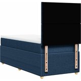  Krevet s oprugama i madracem plavi 100 x 200 cm od tkanine | shoptok.hr