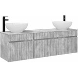  Set ormarića za kupaonicu 3 kom. Betonska siva 49 x 44,5 x 66,5 cm | shoptok.hr