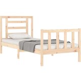  Kreveta s uzglavljem 3FT za jednu osobu od masivnog drva | shoptok.hr