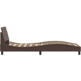  Posteljni okvir z vzglavjem rjav 80x200 cm umetno usnje, (21072815) | Shoptok.si