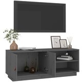 TV ormarić sivi 105 x 34 x 40 cm od masivne borovine | shoptok.hr