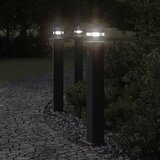  Vanjske podne svjetiljke s senzorima 3kom crne 80cm aluminijske | shoptok.hr