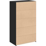  Visoka komoda crna 70 x 41 x 124 cm od konstruiranog drva | shoptok.hr