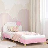  Otroški posteljni okvir z vznožjem Roza 90 x 200 cm PU, (5000104587) | Shoptok.si