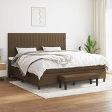 The Living Store Box spring postelja z vzmetnico temno rjav 200x200 cm blago - Box Spring Postelja, (21518446) | Shoptok.si