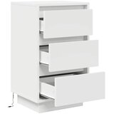  Noćni ormarić s LED svjetlima bijeli 38x34x65 cm | shoptok.hr