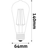 Avide Žarulja, LED 8.9W, E27, 4000K, 230V AC, bijela svjetlost - White Filament ST64 8.5W E27 | shoptok.hr