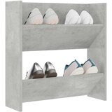  Zidni ormarić za cipele siva boja betona 60 x 18 x 60 cm drveni | shoptok.hr