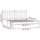  Za krevet od masivne borovine 120 x 200 cm | shoptok.hr