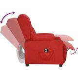 vidaXL Električni naslanjač vinsko rdeče umetno usnje | Shoptok.si