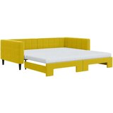  Dnevni krevet na razvlačenje s madracima žuti 100x200 cm baršun | shoptok.hr