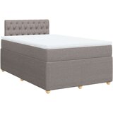 vidaXL Krevet s oprugama i madracem smeđesivi 120 x 190 cm od tkanine | shoptok.hr