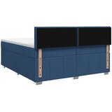  Boxspring krevet s madracem Plava 200 x 200 cm Tkanina Slike