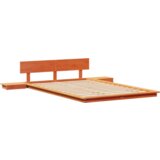  Okvir kreveta s noćnim ormarićima Voštano smeđa 135x190cm Masivna borovina | shoptok.hr