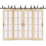 vidaXL Komplet opreme za drsna vrata 152,5 cm jeklo črne barve | Shoptok.si