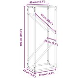  Stalak za drva crni 40x25x100 cm hladno valjani čelik | shoptok.hr