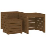  3-dijelni set vrtnih kutija boja meda od masivne borovine | shoptok.hr