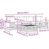  Set vanjskih sofa 5 kom. Prirodna i antracit | shoptok.hr