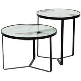 BePureHome Metalni pomoćni stolić sa staklenom pločom Fly, ⌀ 45 cm | shoptok.hr
