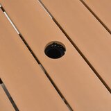  Vrtni stol s rupom za suncobran smeđi 55x55x46,5 cm poliratan | Eponuda.com